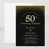 50周年結婚記念日 招待状 (正面/裏面)