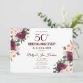 50周年結婚記念日 招待状 (スタンド正面)