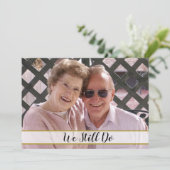 50周年結婚記念日 私たちはいまだに写真 招待状 (スタンド正面)