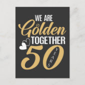 50周年結婚記念日 50年のゴールデンカップル ポストカード (正面)