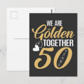 50周年結婚記念日 50年 ゴールドカップル ポストカード (正面/裏面)
