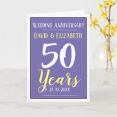 50周年結婚記念 カード (黄色い花)