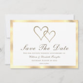 50周年結婚記念 ゴールドハート セーブザデート (正面)