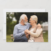 50周年結婚記念 ゴールド ブラック 2枚写真 招待状 (裏面)