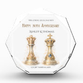 50周年結婚記念 王と女王の記念品 フォトブロック (正面)