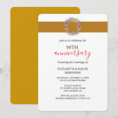 50周年結婚金ゴールドユニーク 招待状 (正面/裏面)