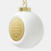 50周年結婚金ゴールド セラミックボールオーナメント (右)