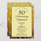 50周年結婚金ゴールド 招待状 (正面/裏面)