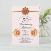 50周年結婚金ゴールド 招待状 (スタンド正面)