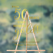 50周年結婚 アクリルサイン (ニュートラル)