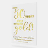 50周年結婚 アクリルサイン (傾斜)