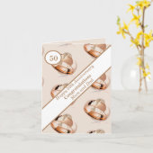 50周年結婚 カード (黄色い花)