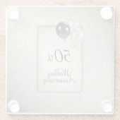 50周年結婚 ガラスコースター (裏面)