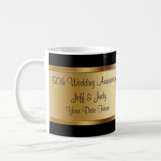 50周年結婚 コーヒーマグカップ (左)