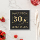 50周年結婚 スタンダードカクテルナプキン (インサイチュ)