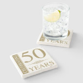 50周年結婚 ストーンコースター (横)