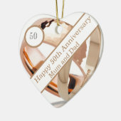 50周年結婚 セラミックオーナメント (左)