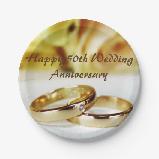 50周年結婚 ペーパープレート (正面)