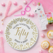 50周年結婚 ペーパープレート (パーティー)