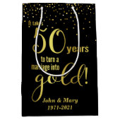 50周年結婚 ミディアムペーパーバッグ (正面)