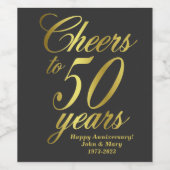 50周年結婚 ワインラベル (シングルラベル)