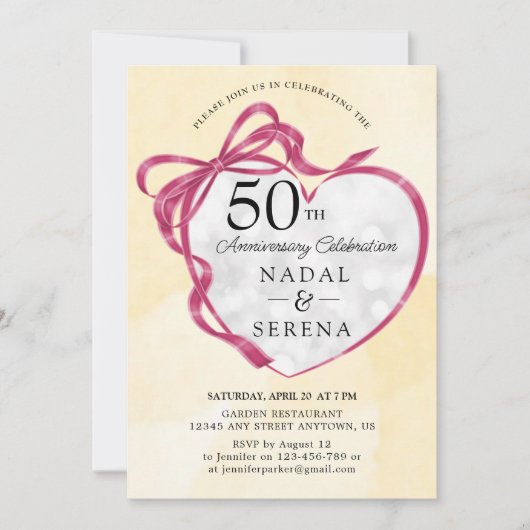 50周年結婚 招待状 (正面)