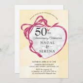 50周年結婚 招待状 (正面/裏面)