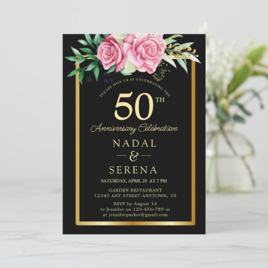 50周年結婚 招待状 (スタンド正面)