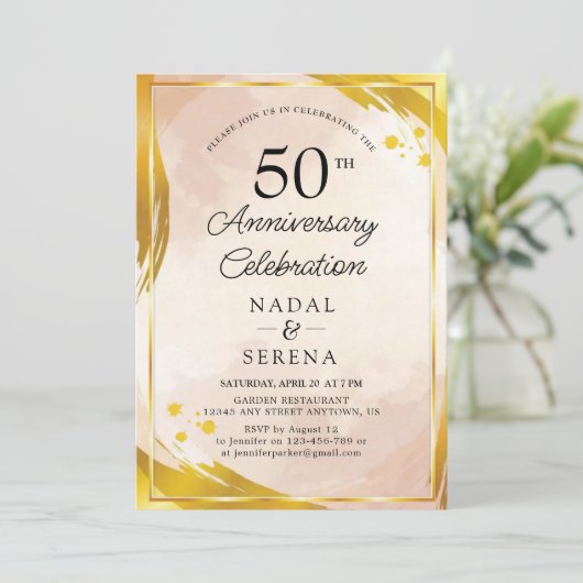 50周年結婚 招待状 (スタンド正面)