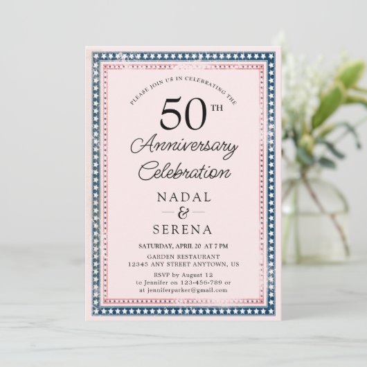 50周年結婚 招待状 (スタンド正面)