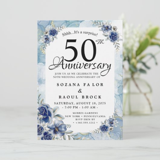 50周年結婚 招待状 (スタンド正面)