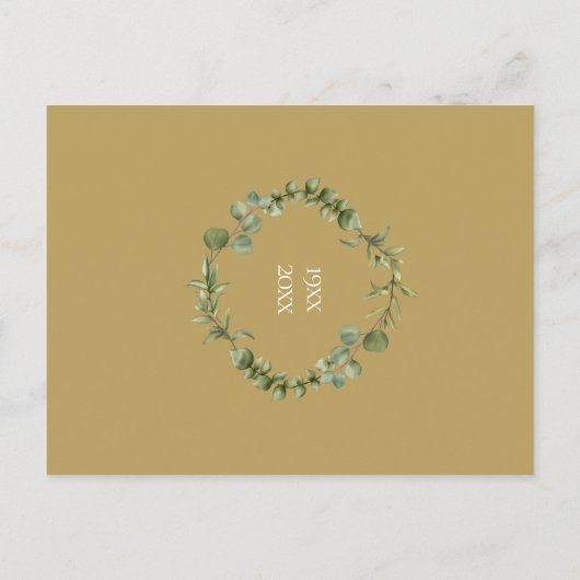 50周年結婚Date Garlandを保存 ポストカード (裏面)