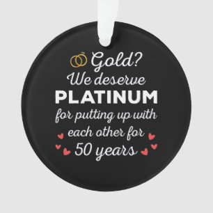 50周年結婚I -金ゴールドカップルおもしろい オーナメント