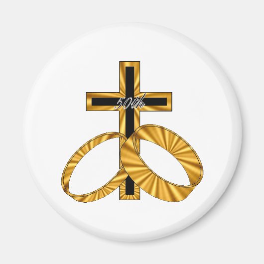 50周年結婚w マグネット (正面)