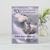 50周年聖任記念祝賀会 クロス型ホスト 招待状 (スタンド正面)