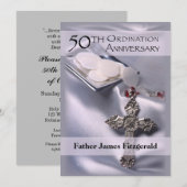 50周年聖任記念祝賀会 クロス型ホスト 招待状 (正面/裏面)