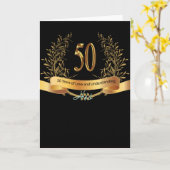 50周年記念あいさつ結婚カートおめでとう カード (黄色い花)