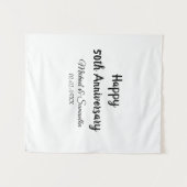 50周年記念おめでとうございます 夫婦名 日付 結婚式 タペストリー (正面(横))