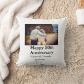 50周年記念おめでとう　名前　写真　日付を追加 クッション (ブランケット)