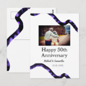 50周年記念おめでとう　名前　写真　日付を追加 ポストカード (正面/裏面)