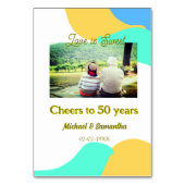 50周年記念おめでとう　愛は甘い レトロ テーブルナンバー (裏面)