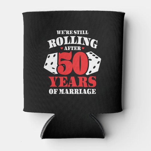 50周年記念おもしろいカップル50結婚した年 缶クーラー (正面)