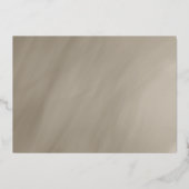 50周年記念お祝いアンティークグレー金ゴールドフォイ 箔招待状 (裏面)