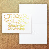 50周年記念お祝いバブル 箔カード