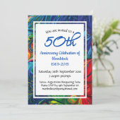 50周年記念お祝いレトロ パーソナライズされた 招待状 (スタンド正面)