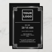 50周年記念お祝いロゴ 招待状 (正面/裏面)