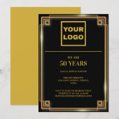 50周年記念お祝いロゴ 招待状 (正面/裏面)