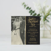 50周年記念たった今結婚しました結婚の写真広場 招待状 (スタンド正面)