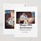 50周年記念にお名前、写真、年月日を追加 ポストカード (正面/裏面)