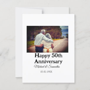 50周年記念にお名前、写真、年月日を追加 ポストカード